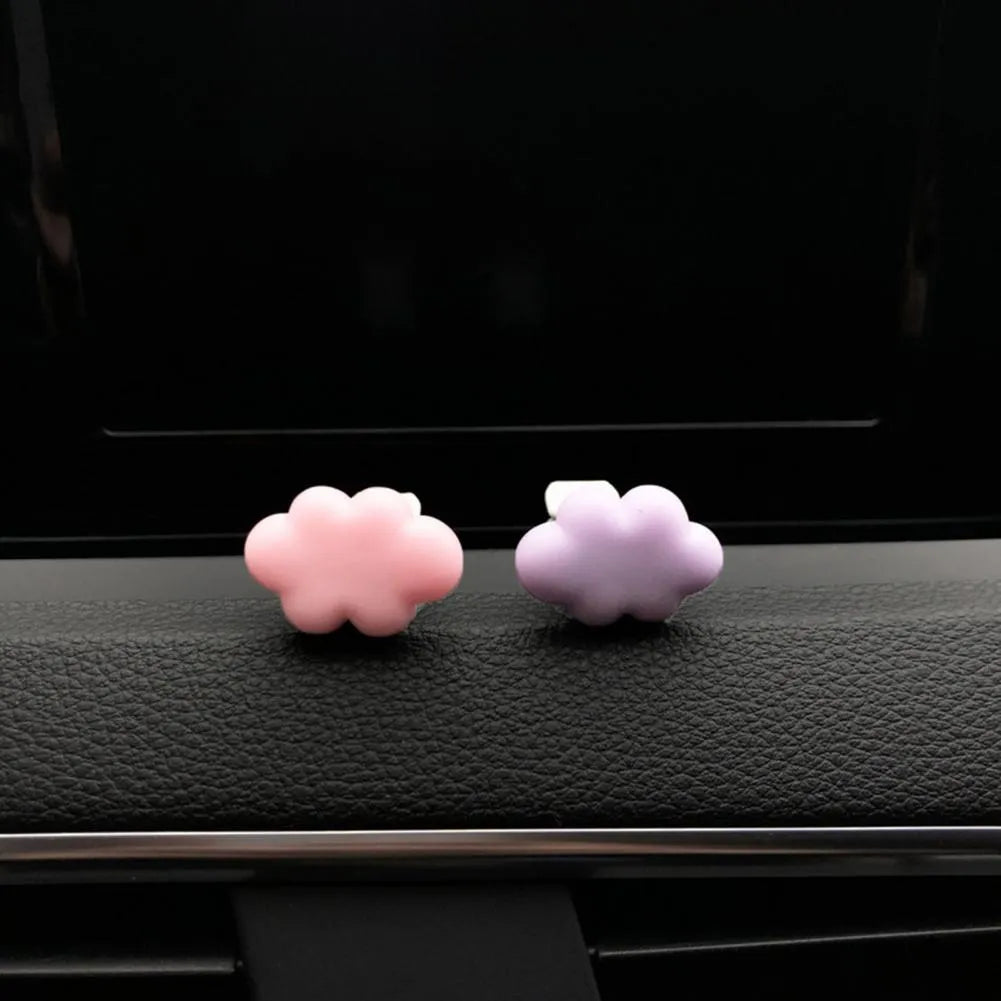 Resin car fragrance clip in cartoon design for air vents in six colour options