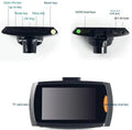 G30 HD car digital video recorder with dual cameras and a 24-inch display screen