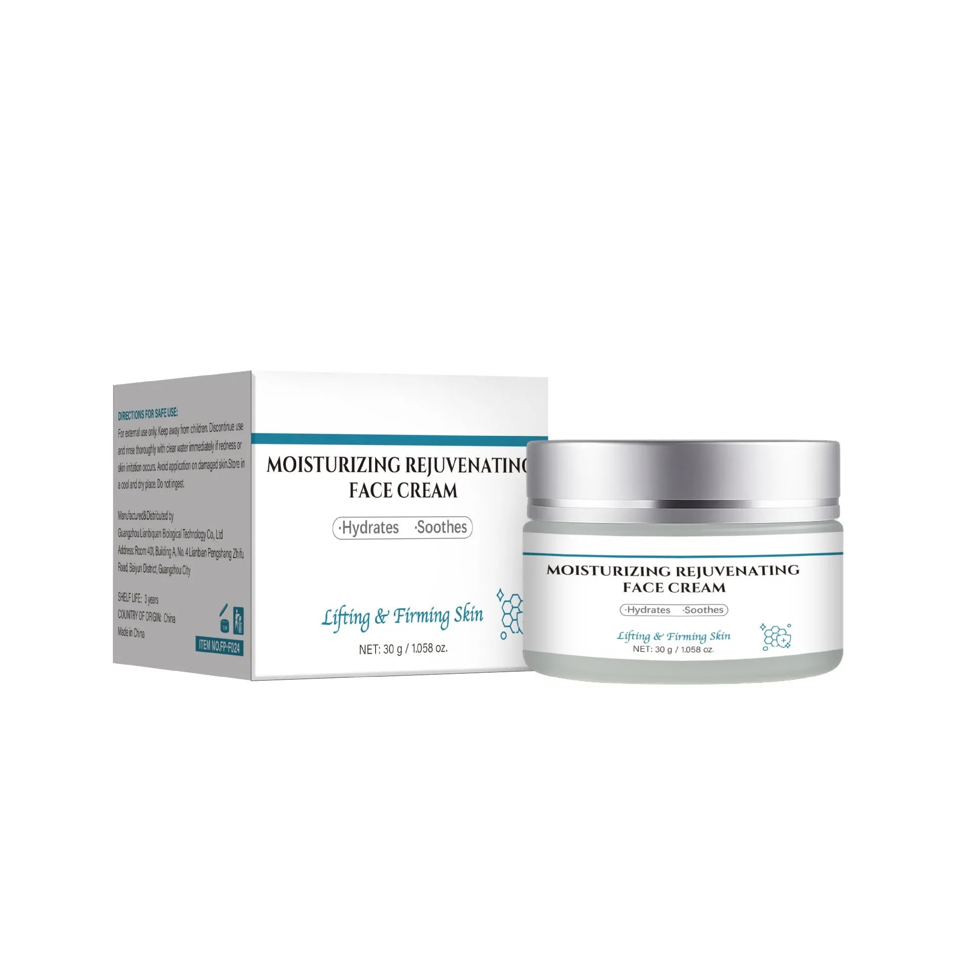 30g anti-ageing cream jar in FP-F024 style for facial skincare