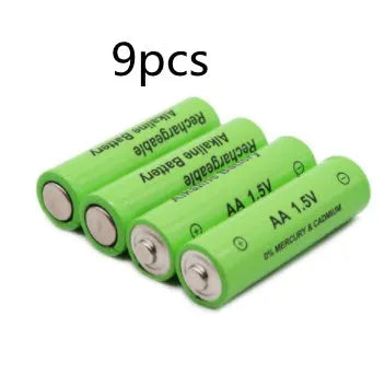 Alkaline rechargeable AA battery with 3000mAh capacity and 1.5V voltage.