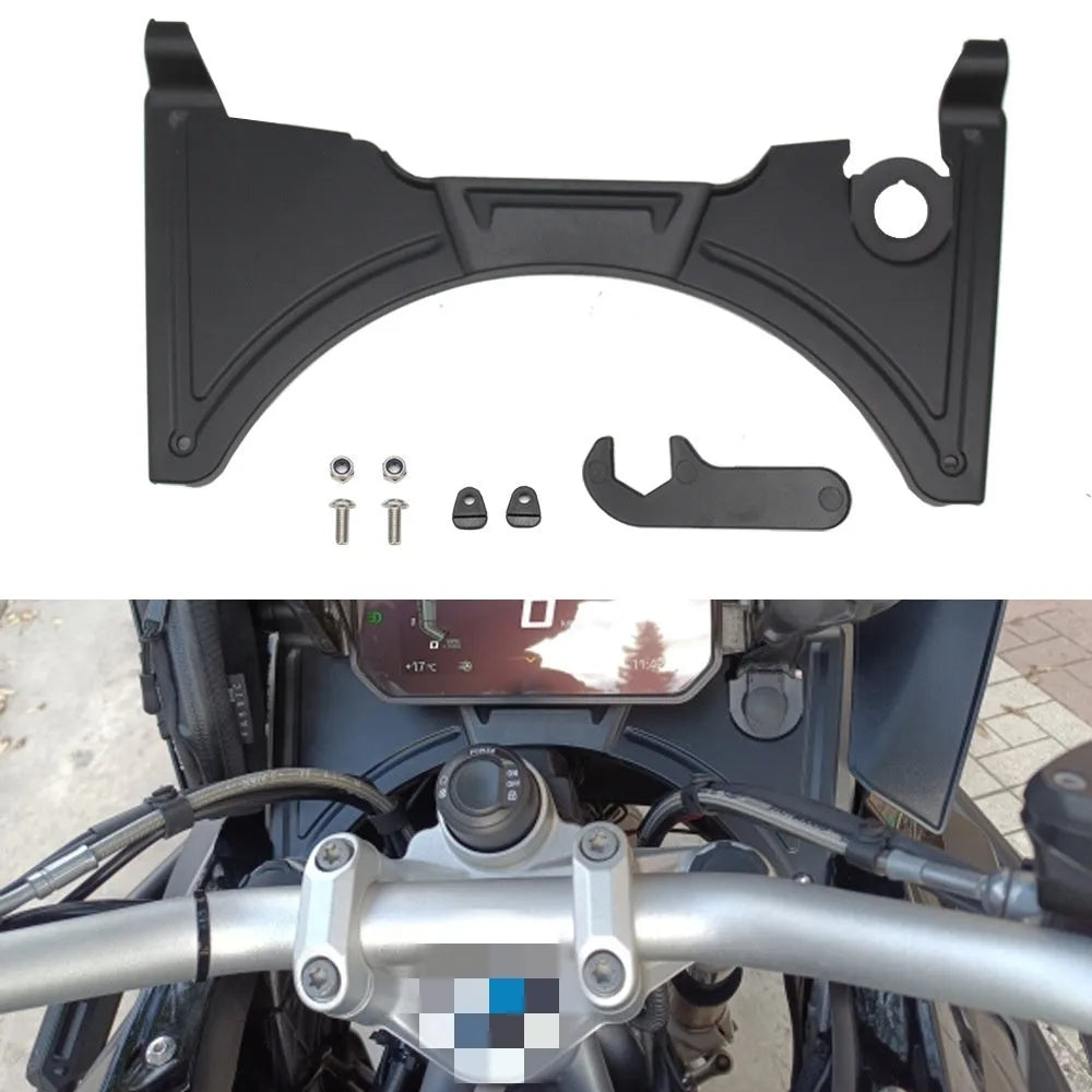 Black motorcycle cockpit fairing modification kit for BMW R1250GS and R1200GS models