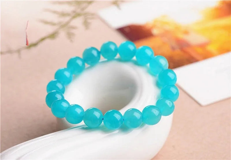 Natural Grade 7A Amazonite scattered beads in ice colours with size variations for jewellery making.