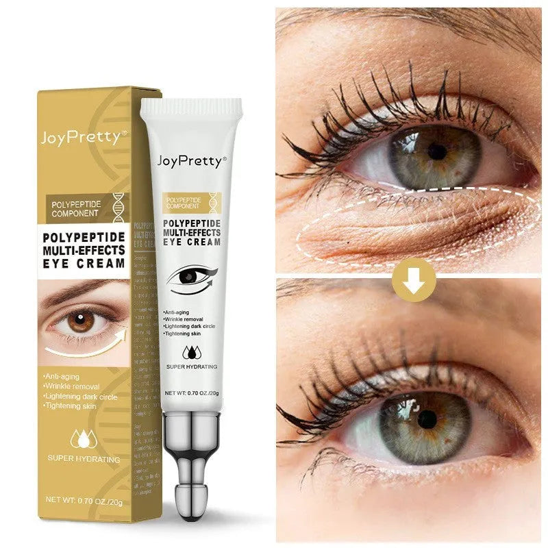 Jar of peptide eye cream for dark circles and puffiness, 20g net content