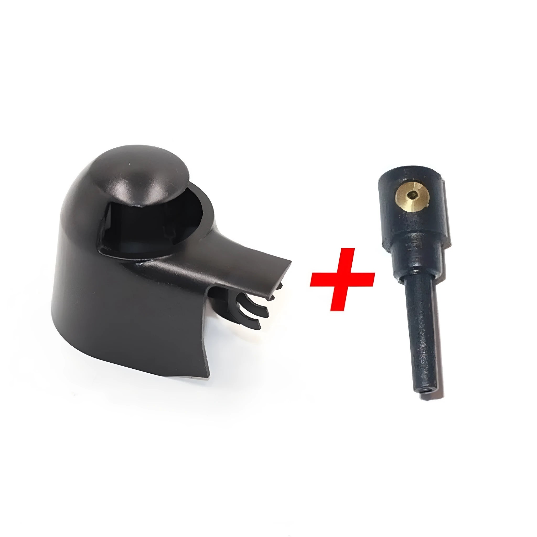 Black plastic rear wiper cover nozzle for Volkswagen Tiguan and Golf models