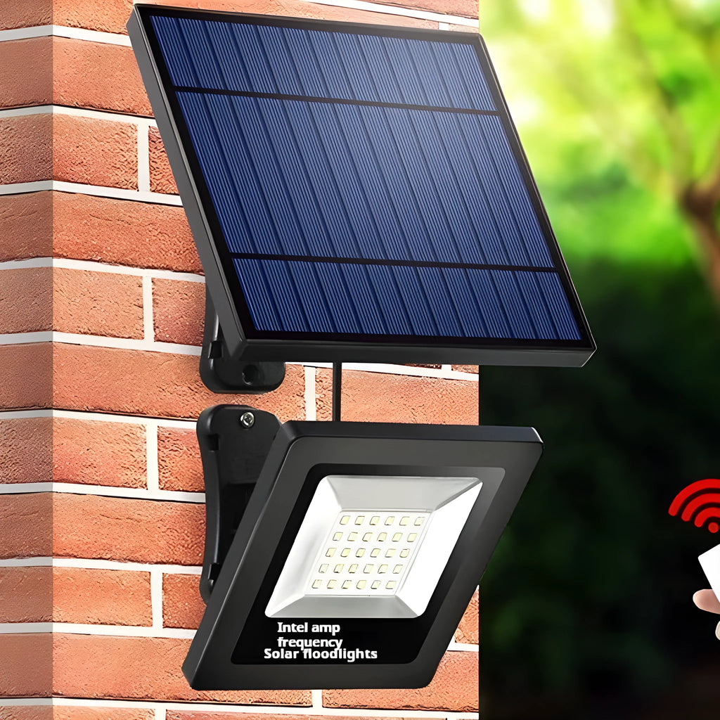 Outdoor solar LED light with three brightness options for courtyard or garden illumination