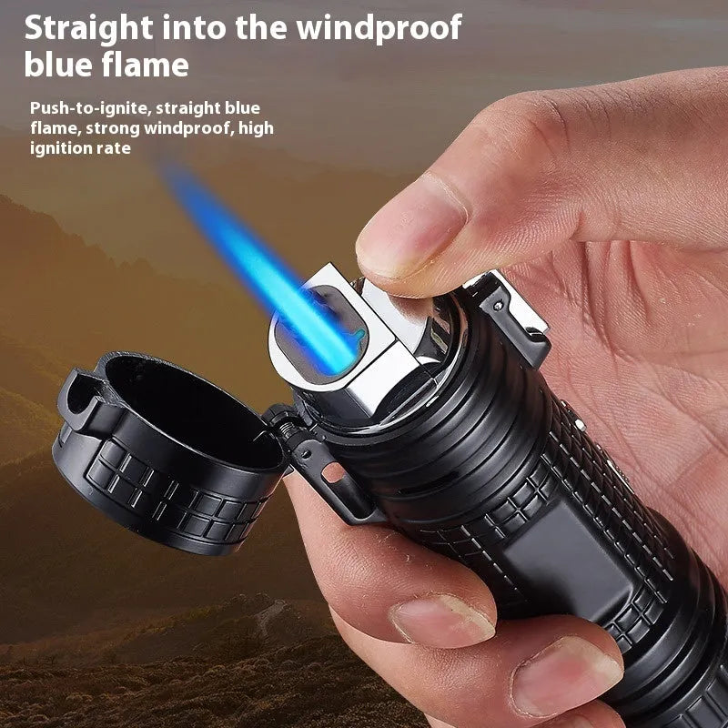 TH727 multi-function waterproof metal flashlight lighter in camouflage colour