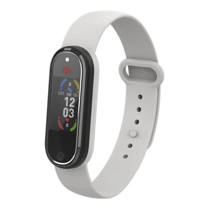 Black and white electronic mosquito repellent bracelet with USB charging port