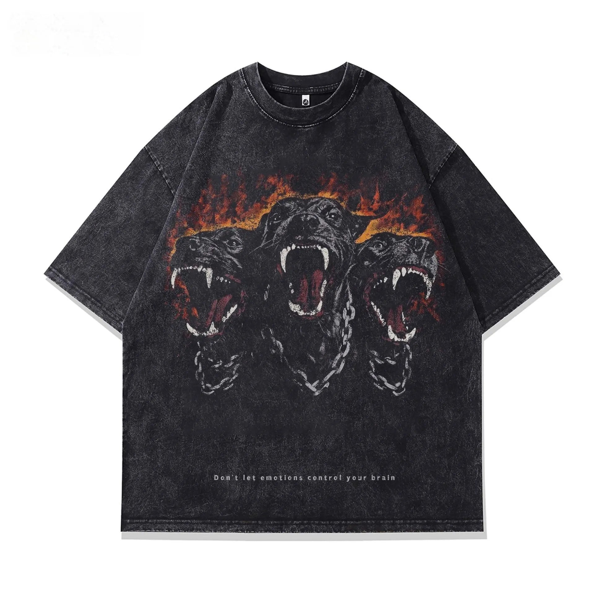 Men's loose fit short sleeve T-shirt with character pattern print in pure cotton fabric