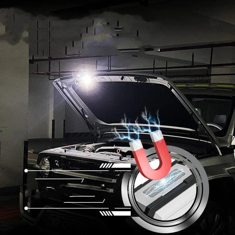 Black aluminium keychain flashlight with USB-C charging port and built-in keyring attachment