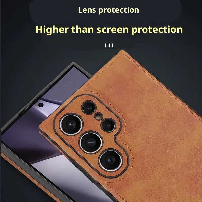 TPU anti-drop phone case for Samsung with embossed finish in black, blue, brown, green, purple, red