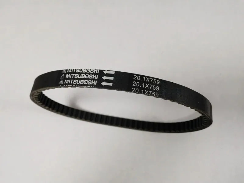 Black motorcycle drive belt for Jili GP110 with 20.1-759 size marking