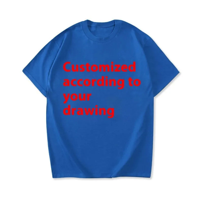 Men's round neck combed cotton T-shirt with printing detail, shown in multiple colour options