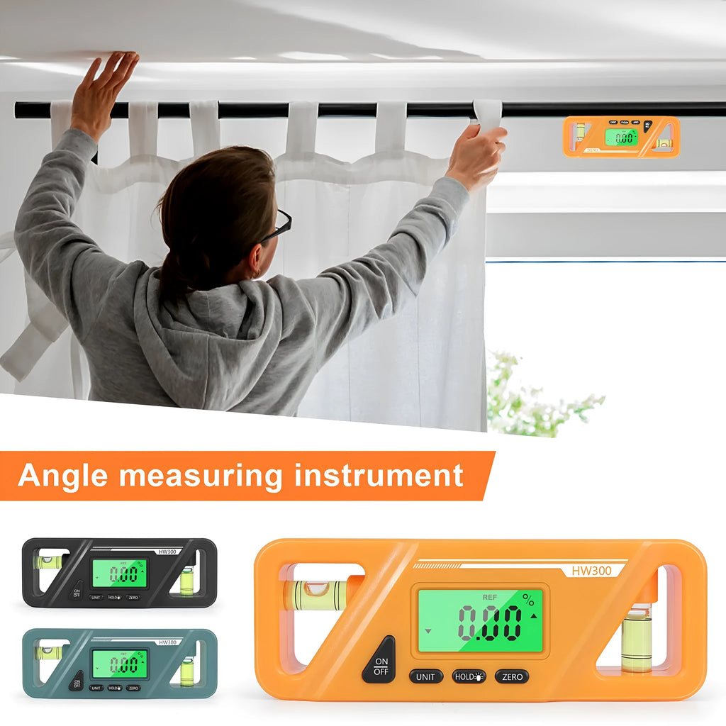 Digital magnetic inclinometer level meter for precise angle measurement on metal surfaces