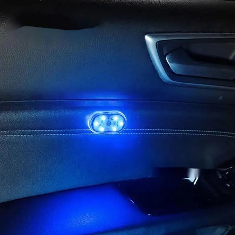 Car interior LED induction reading light with touch control in white, blue, ice blue, and pink purple colours