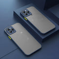 Frosted magnetic iPhone case for MagSafe charging on an iPhone 15 Pro in dark green.