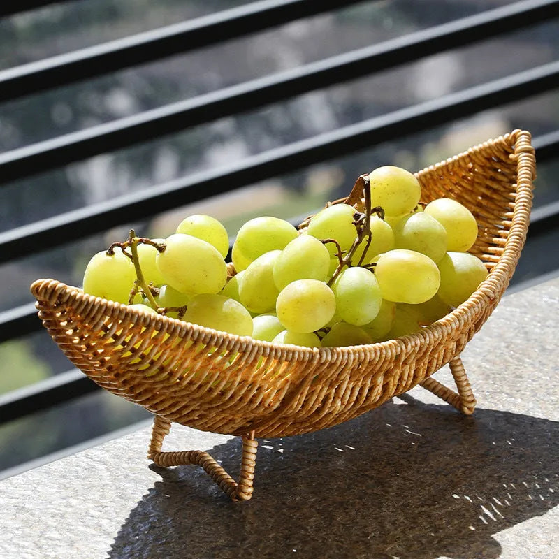 Plastic fruit plate decoration knitted basket dim sum rack in melon seeds fruit dim sum rack colour