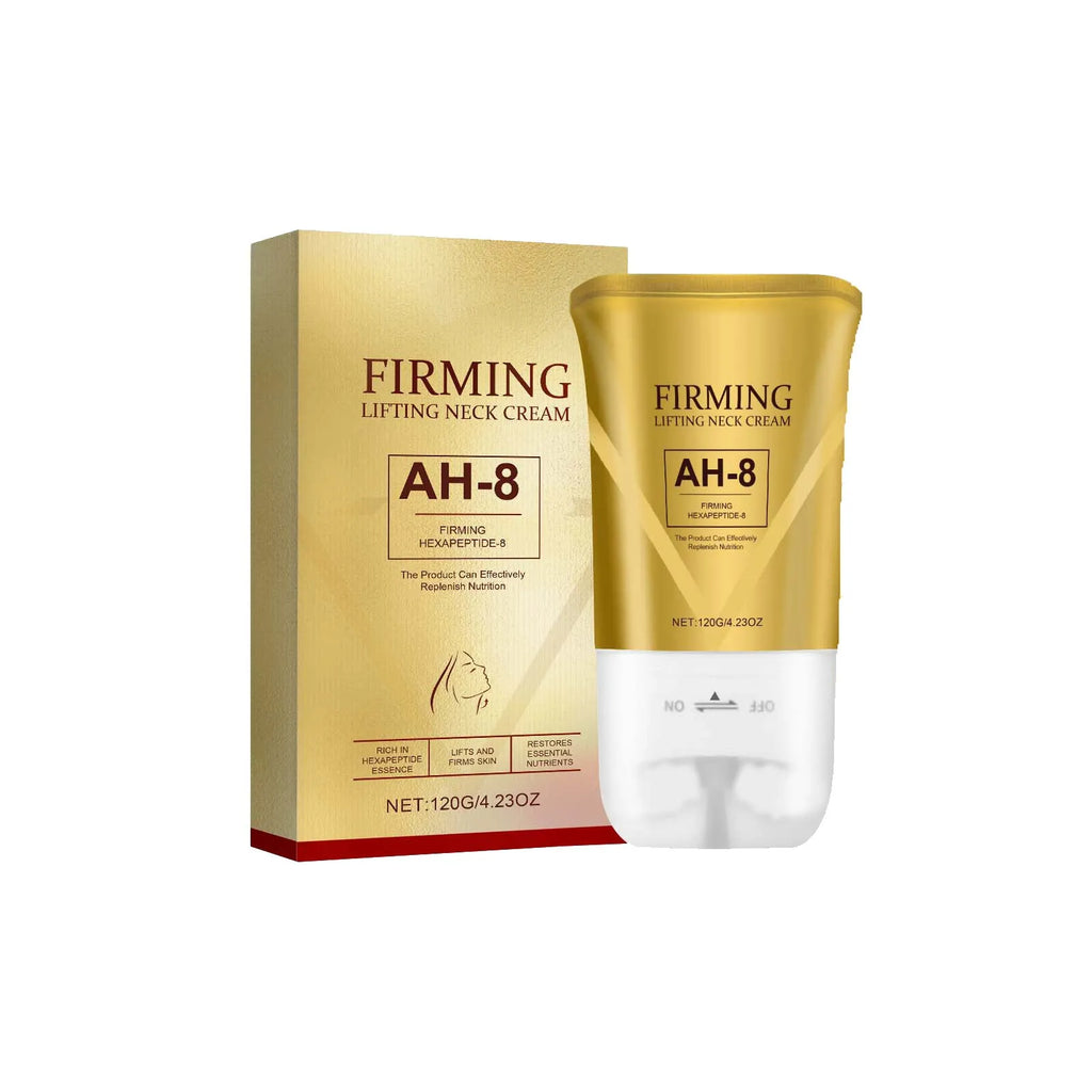 Tightening roller cream for neck lines with roller tool, 120g jar, product size 8.6 x 17.5cm