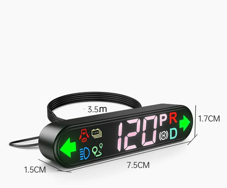 Tesla Model 3 Y air meter speed sub-screen LCD display mounted on air conditioning outlet