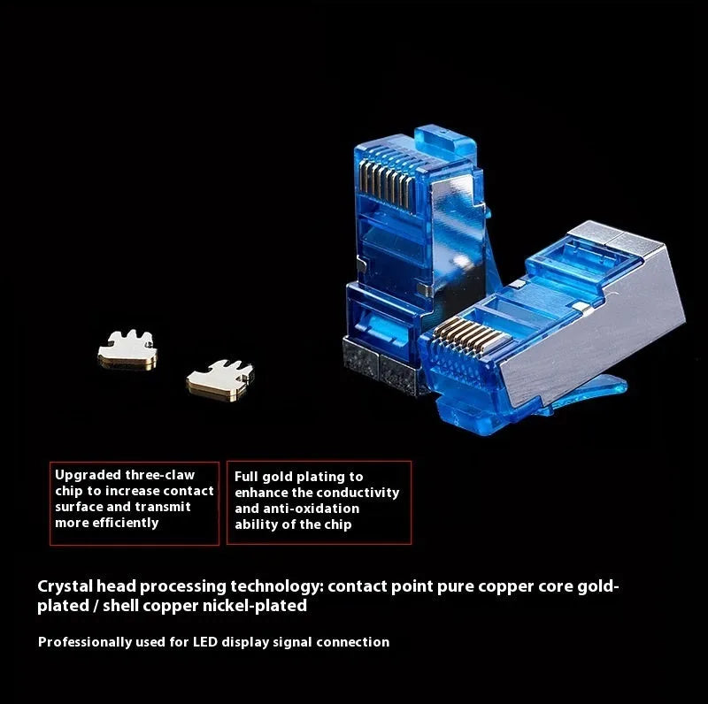 Black CAT6 RJ45 network extension converter cable showing plug connectors.