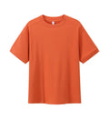 Short-sleeved loose-fit cotton pique T-shirt for youth in solid colour options