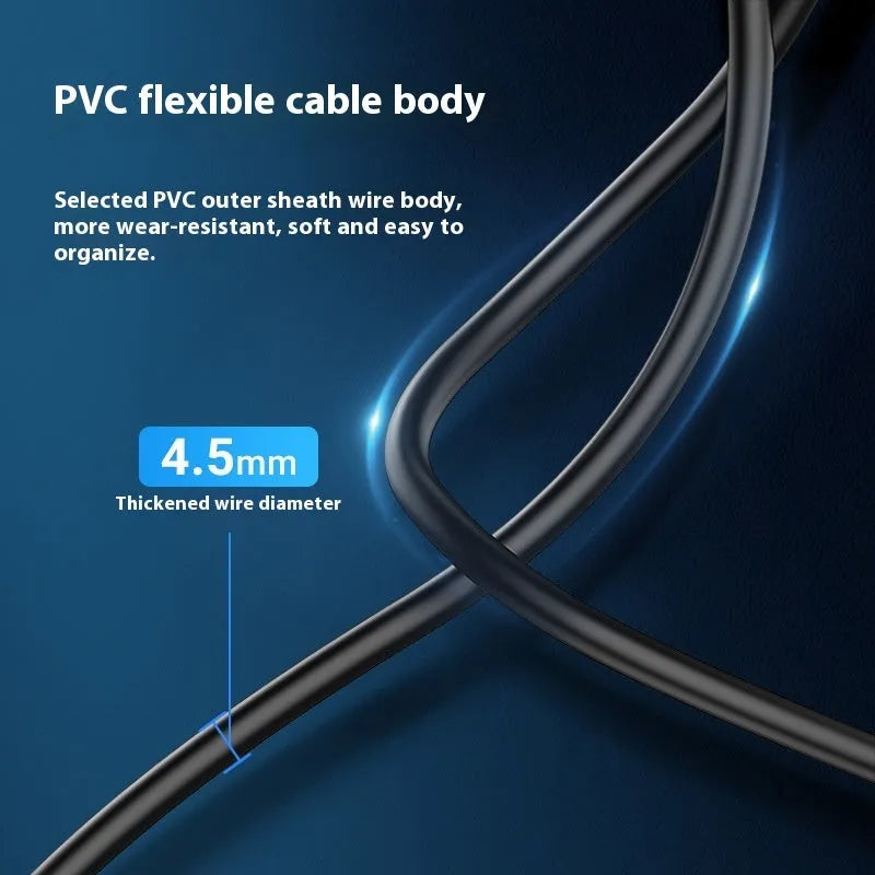 Black USB A Male to AM extension cable with straight head connectors showing length measurement