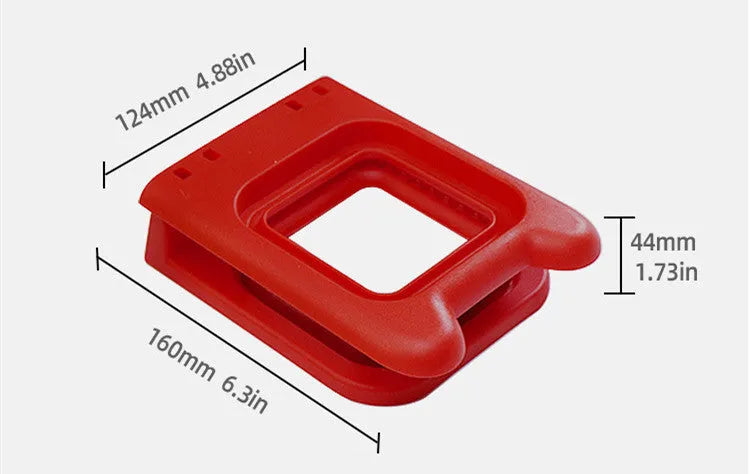 Red square sandwich cutter pressing mold made from PP plastic for neat sealed bread edges