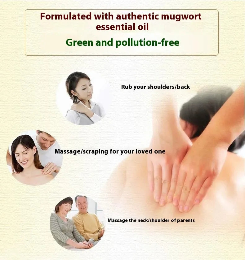 Stone moxibustion gua sha jar set with moxa sticks, essential oil, and traditional Chinese medicine tools