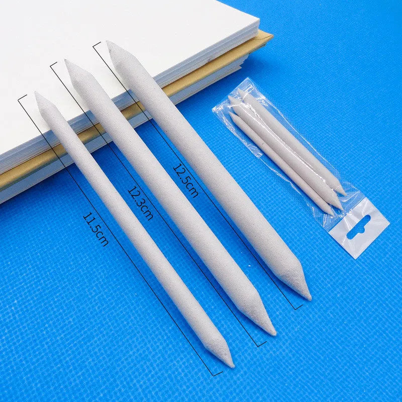 Set of 6 rice paper eraser pens in assorted colours for art sketching