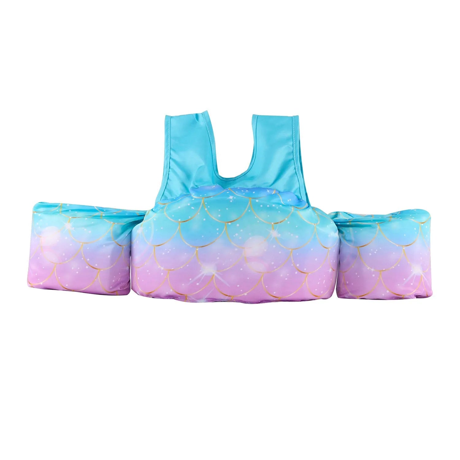 Cartoon-themed children's inflatable arm swimming ring life jacket in polyester.