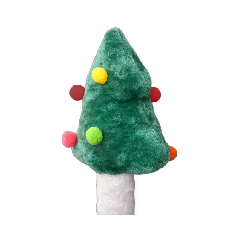 Christmas-themed cat scratch toy with integrated design and density plate scratching surface