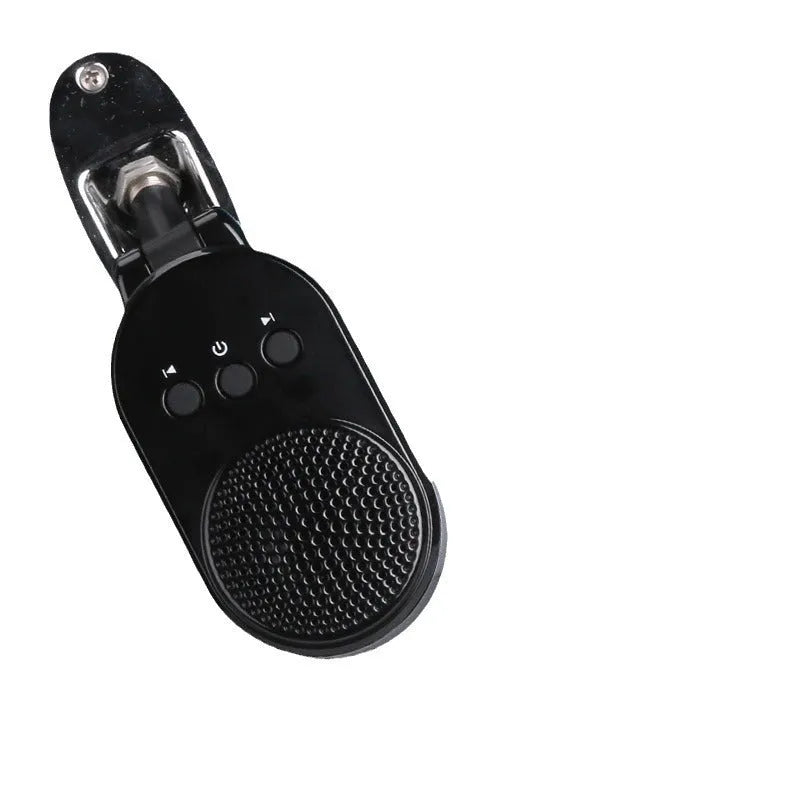 Black electric blowpipe direct plug-in mini speaker with 850mAh battery and charging cable