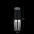 Clear acrylic electric pepper and salt grinder set with USB cable, shown with ceramic grinding core.