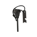 Black outdoor multifunctional flint with magnesium rod and stainless steel scraper tools
