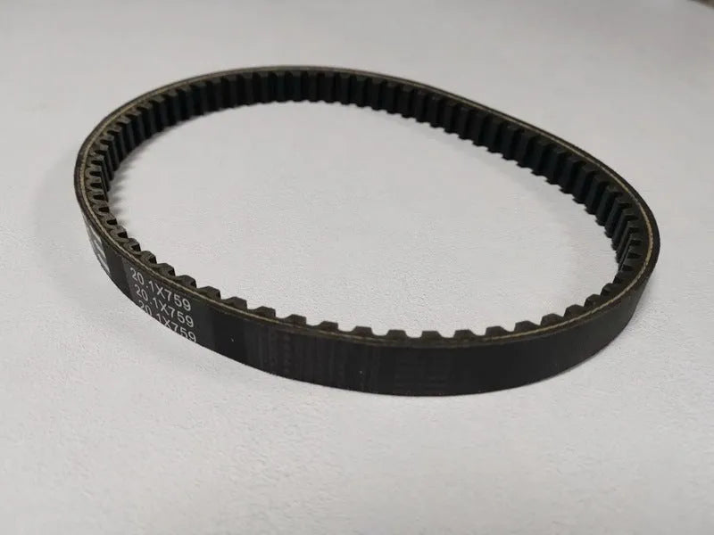 Black motorcycle drive belt for Jili GP110 with 20.1-759 size marking