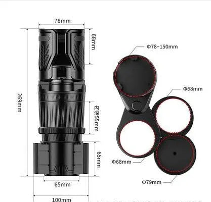 Carbon fibre black adjustable car cup holder with retractable base on a car centre console.