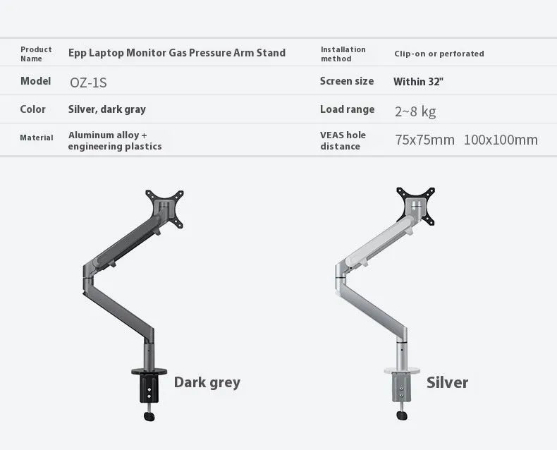 Silver aluminium laptop stand elevating notebook for improved airflow and ergonomic positioning