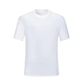 Blank slim fit cotton T-shirt in black or white with round neck and short sleeves