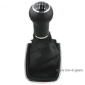 Silver and black 6-speed manual gear shift knob for Volkswagen Mk4 models