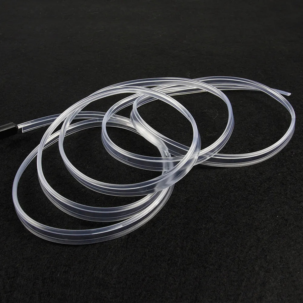 Flexible PVC car LED light strip with USB connector for 12V vehicle interior ambient lighting in colourful patterns
