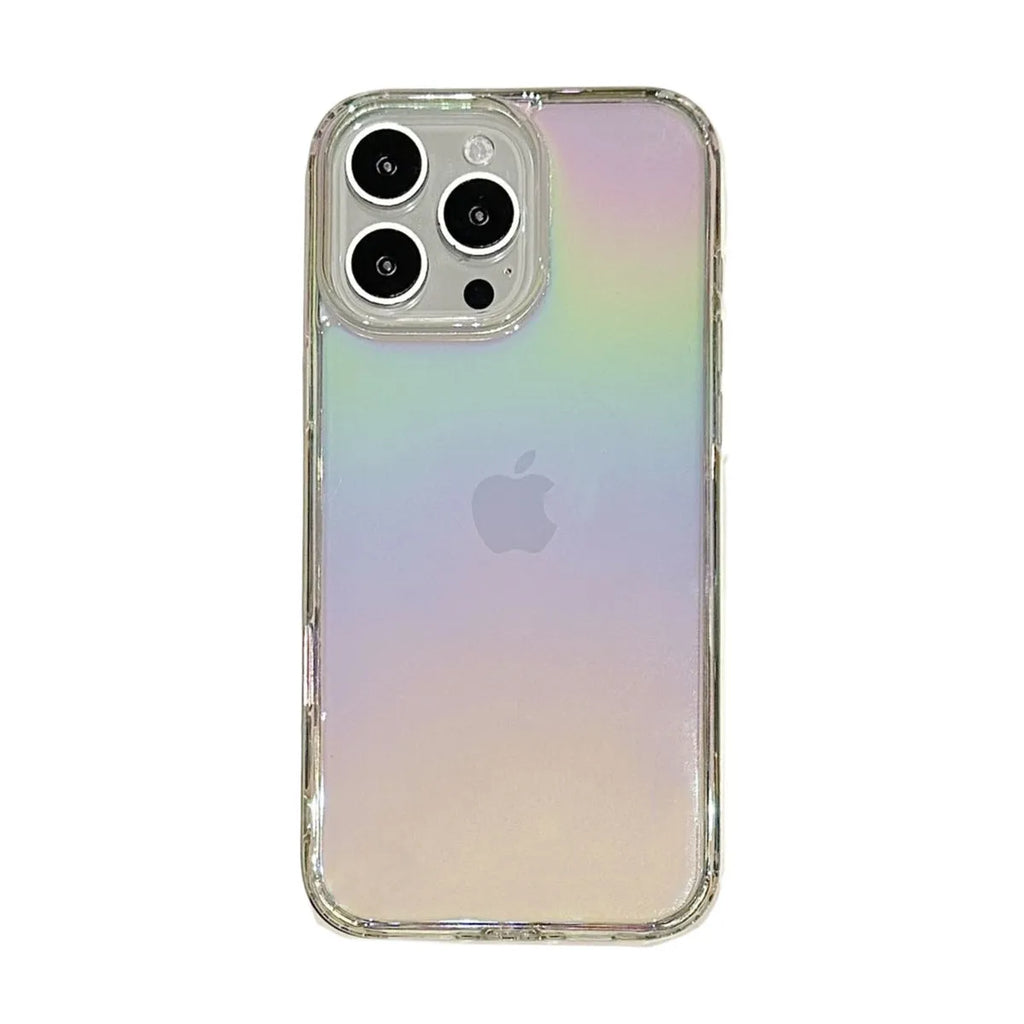 Colourful PC TPU phone case with mirror finish for iPhone 15 series, pink and purple options shown