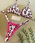 Women's printed bikini swimsuit with quick-drying fabric in European style
