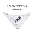 Low waist polyester triangle shorts for couples in black, white, and orange colours.