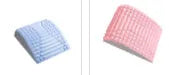 Blue EVA foam back stretcher pillow for lumbar and neck support on a flat surface.