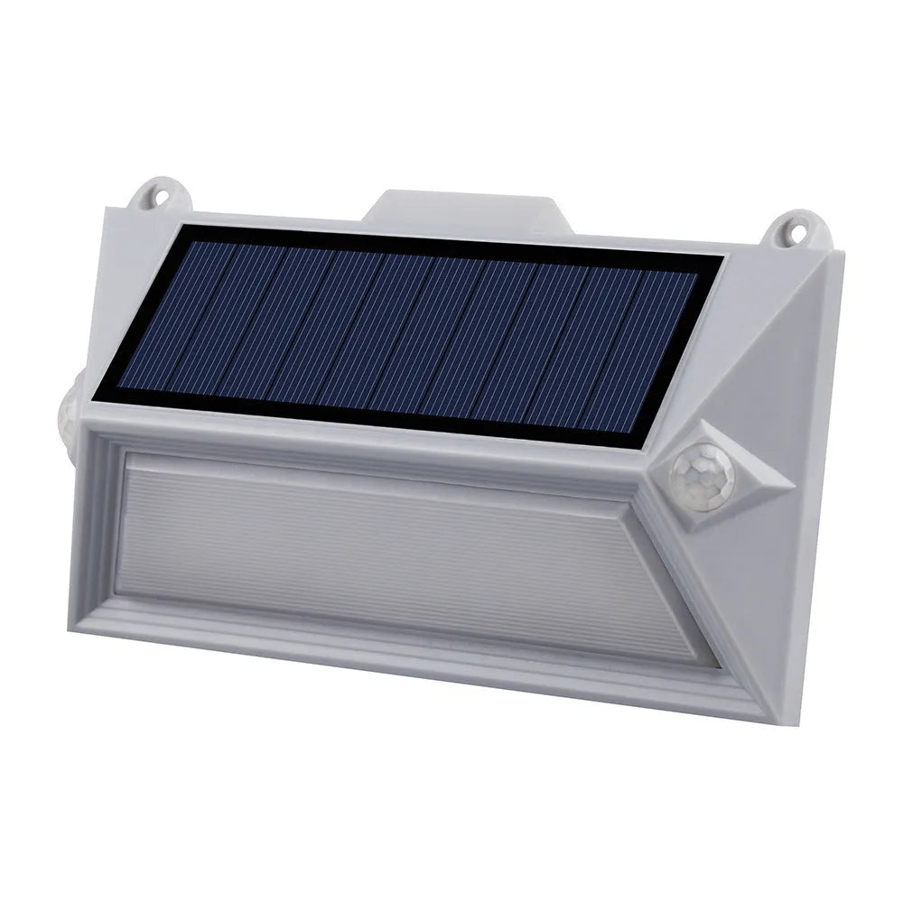 Solar outdoor human body induction guide step light with abstract design for courtyard and stair installation