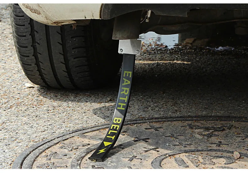 Black car electrostatic grounding chain measuring 37cm with visible copper wire, for saloon, SUV and van models.