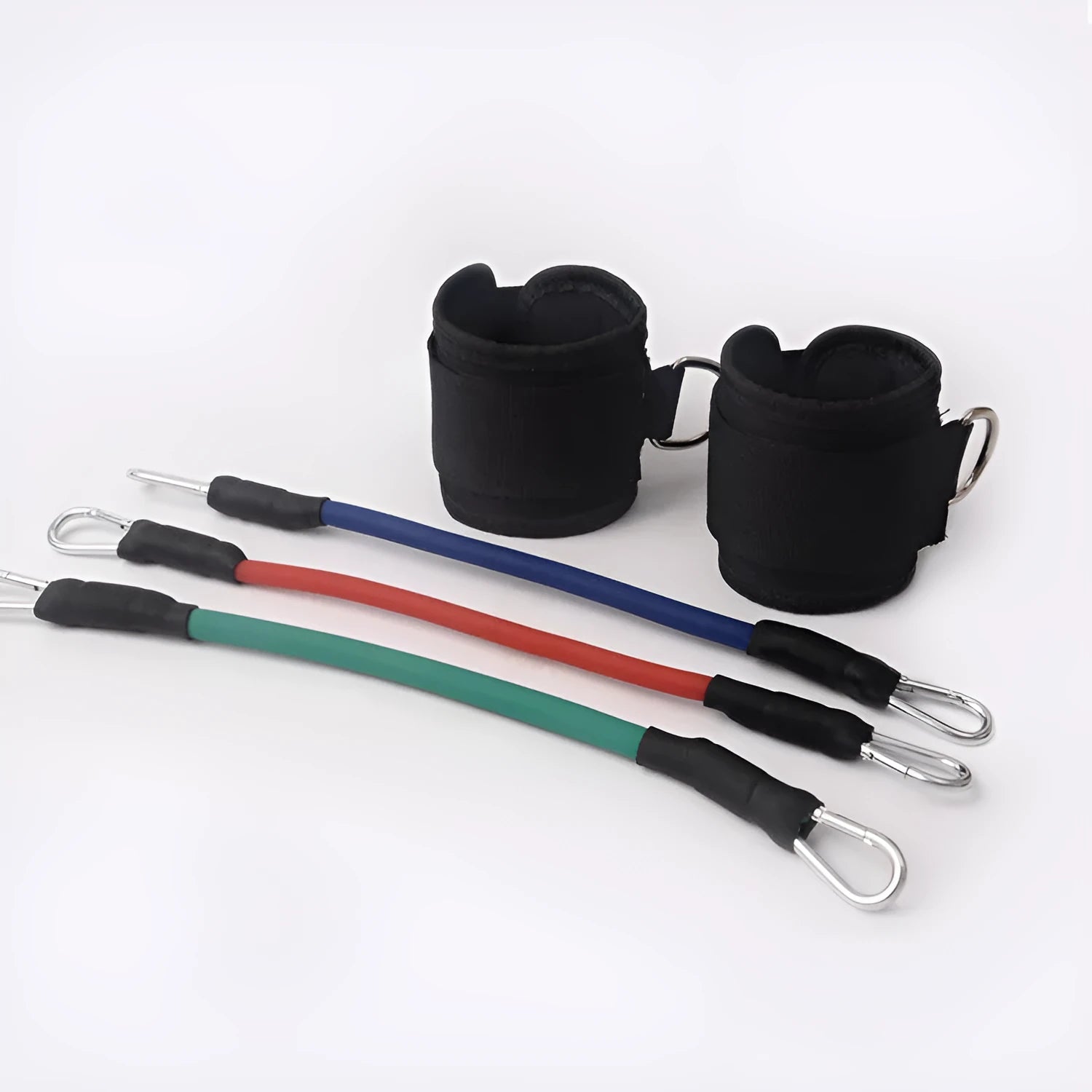 Black taekwondo training pull rope set for explosive leg force resistance training