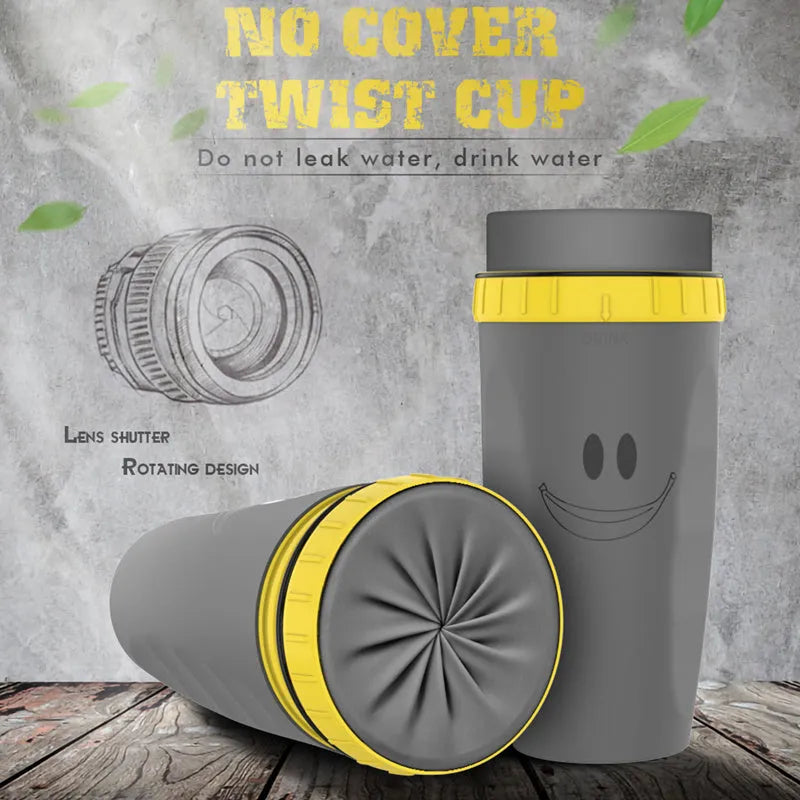 300ml double-walled travel cup with twist-top seal in cartoon pattern design