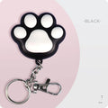 Small black or pink USB-rechargeable infrared cat teaser toy on a keychain, showing scale at 5cm.