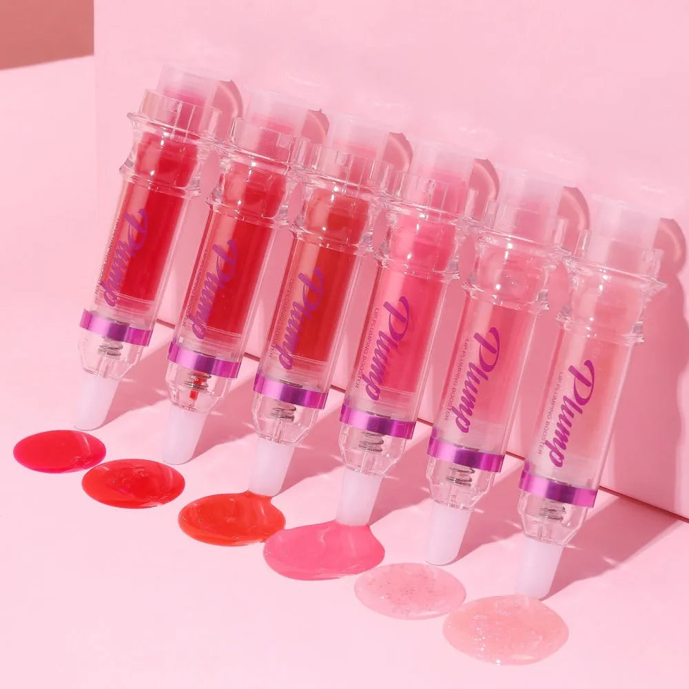 New Tube liquid lip gloss with mirror finish in six colour options showing glossy application