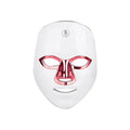Rechargeable manual touch LED beauty mask in white gold rim, rose gold rim, or black gold rim finish.